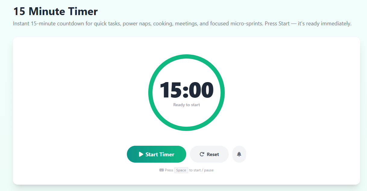 15 Minute Timer