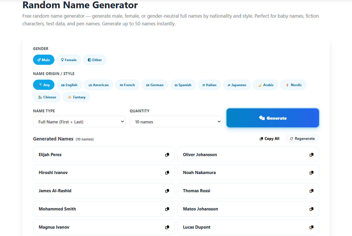 Random Name Generator