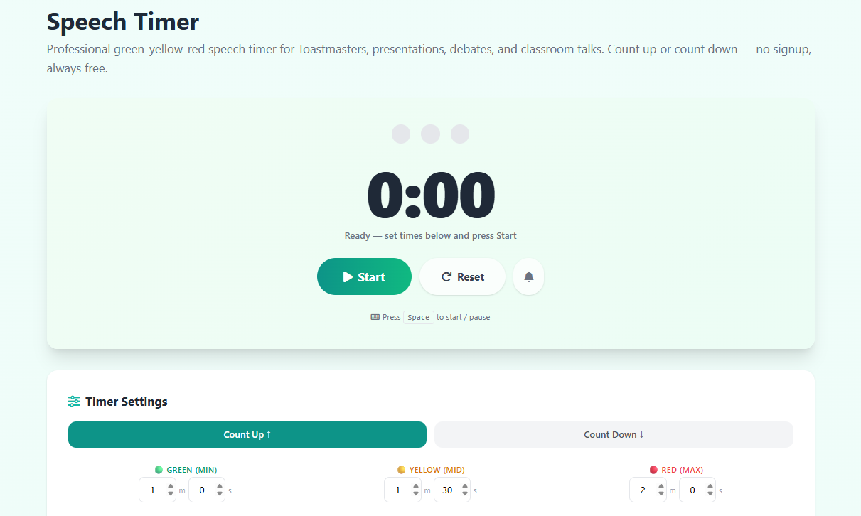 Speech Timer
